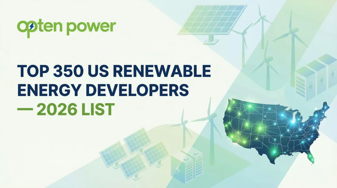 Top 350 US Renewable Energy Developers — 2026 List