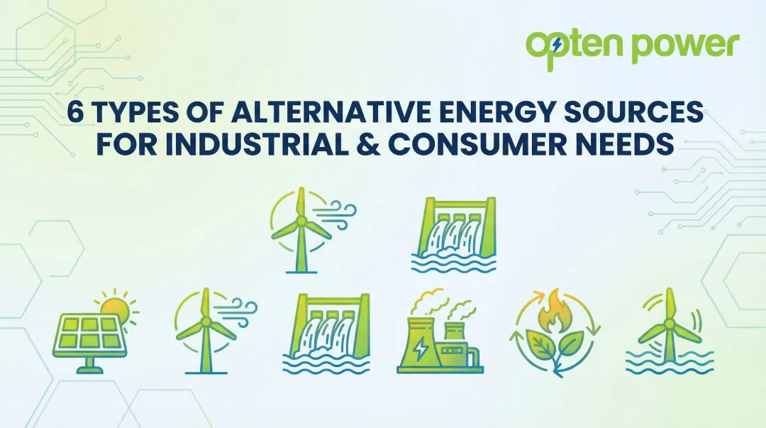 6 Types of Alternative Energy Sources for Industrial & Consumer Needs