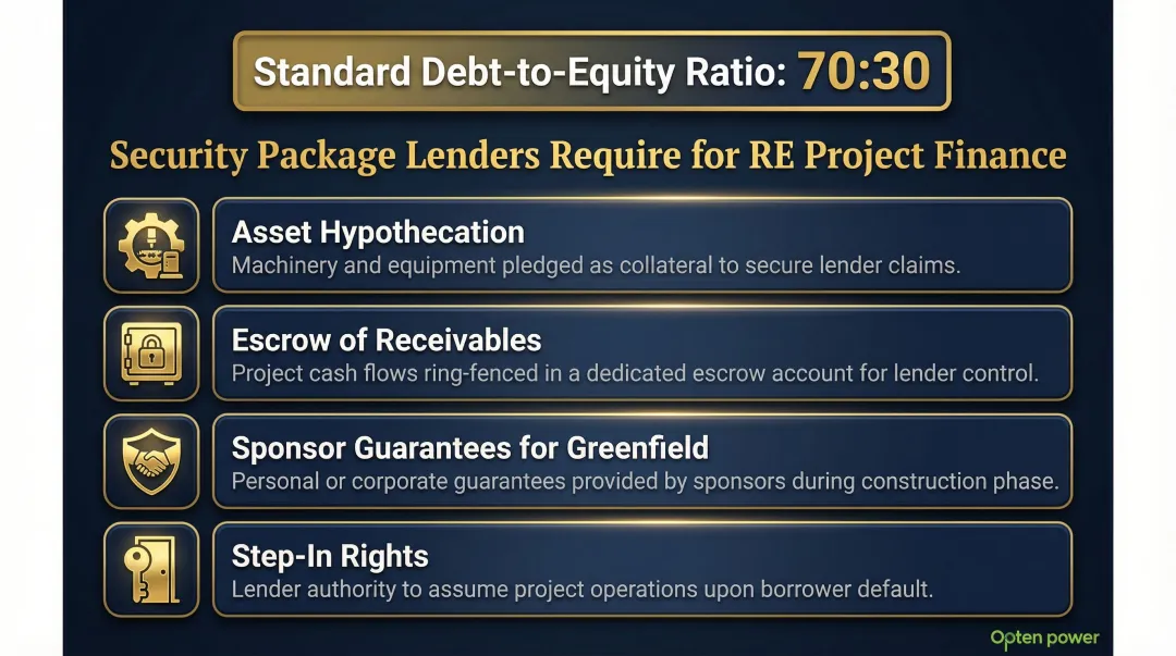 RE project finance SPV security package four key lender requirements checklist