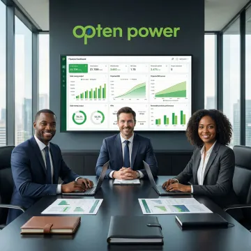 Private equity investors reviewing renewable energy fund opportunities on a digital platform