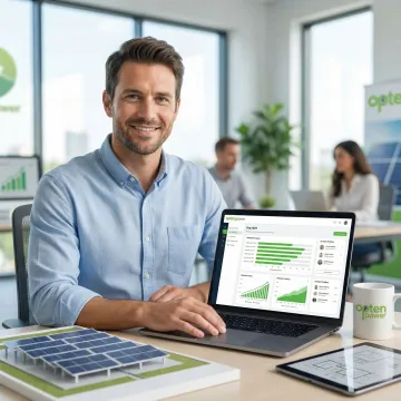 Solar developer progressing through Pre-NTP financing stages on a digital platform dashboard