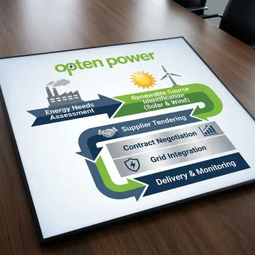 Step-by-step renewable energy procurement process for steel manufacturers