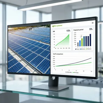 Solar and battery PPA financial modeling interface with IRR and payback outputs