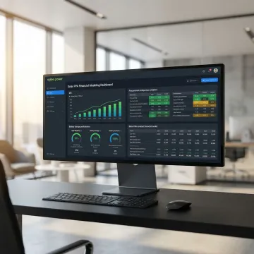 Commercial PPA modeling software dashboard showing solar and battery financial analytics