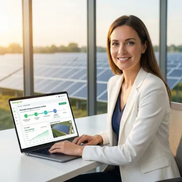 Step-by-step renewable energy PPA procurement process on a digital platform