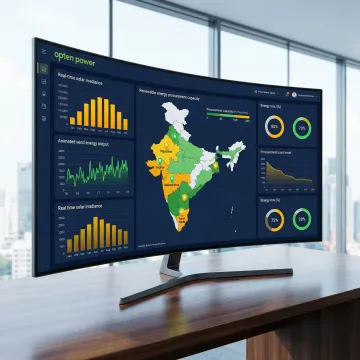 Strategic energy procurement platform dashboard showing renewable energy projects across Indian states