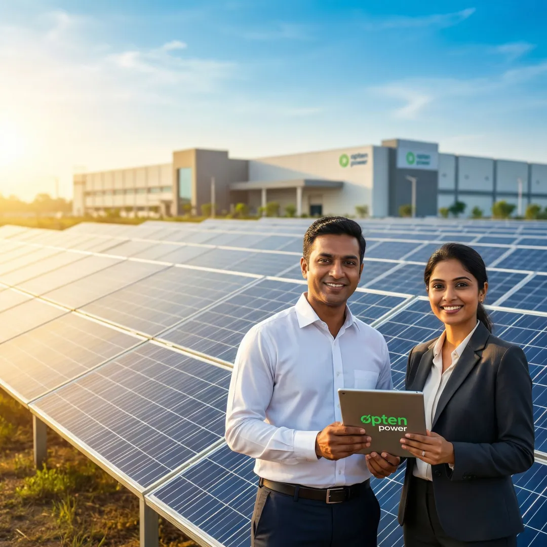 Corporate solar PPA — large rooftop or ground-mounted solar panels at an industrial facility