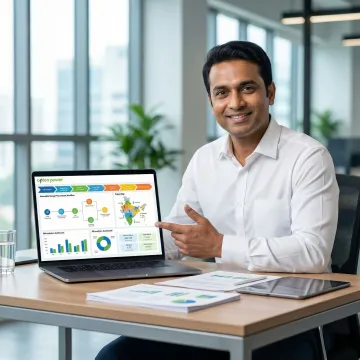 Step-by-step renewable energy procurement process on a digital platform