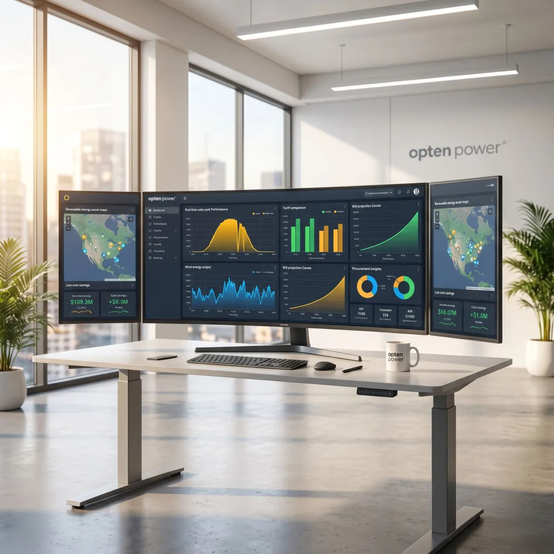 Renewable energy analytics dashboard for business users