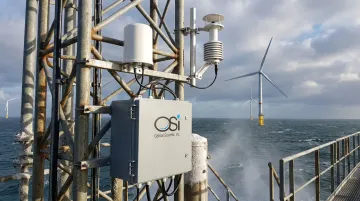 OWI-430 present weather sensor installed on wind farm met mast equipment
