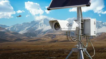 OSI optical precipitation sensor deployed at highway RWIS station or ocean buoy installation