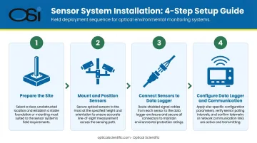 4-step environmental monitoring station installation process flow diagram