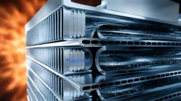 Optimist split AC micro-channel heat exchanger technology close-up view