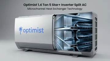 Optimist 1.4 Ton inverter split AC outdoor unit with microchannel heat exchanger design
