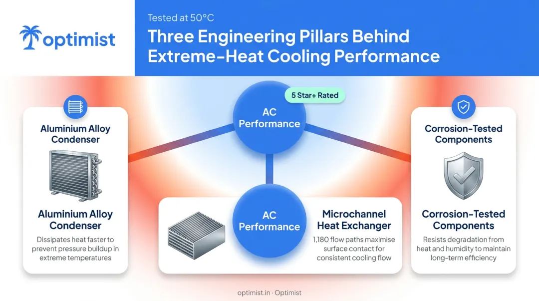 Three engineering factors preventing AC cooling capacity drop in heat