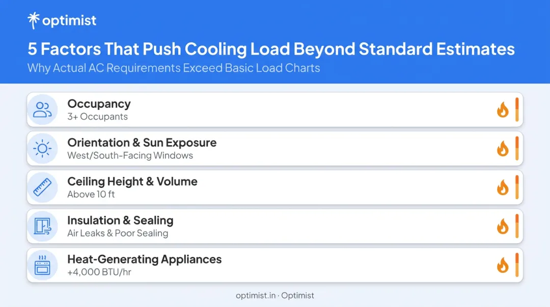 Five key factors affecting correct AC tonnage selection for Indian homes