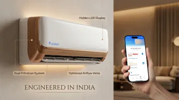 Optimist AC indoor unit with microchannel heat exchanger and app gas level indicator