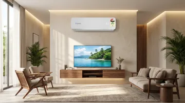 Optimist 1.4 ton inverter split AC unit installed in modern bedroom setting