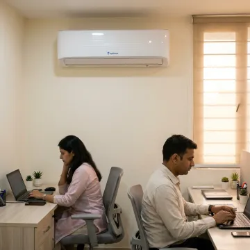 Small office space with split AC