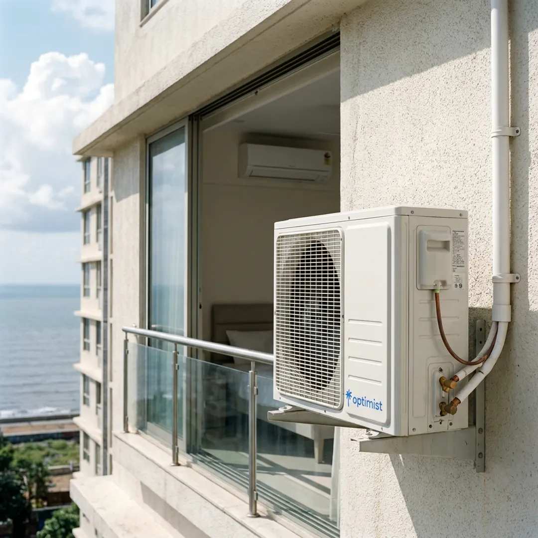 Coastal City Apartment with Corrosion-Resistant Split AC