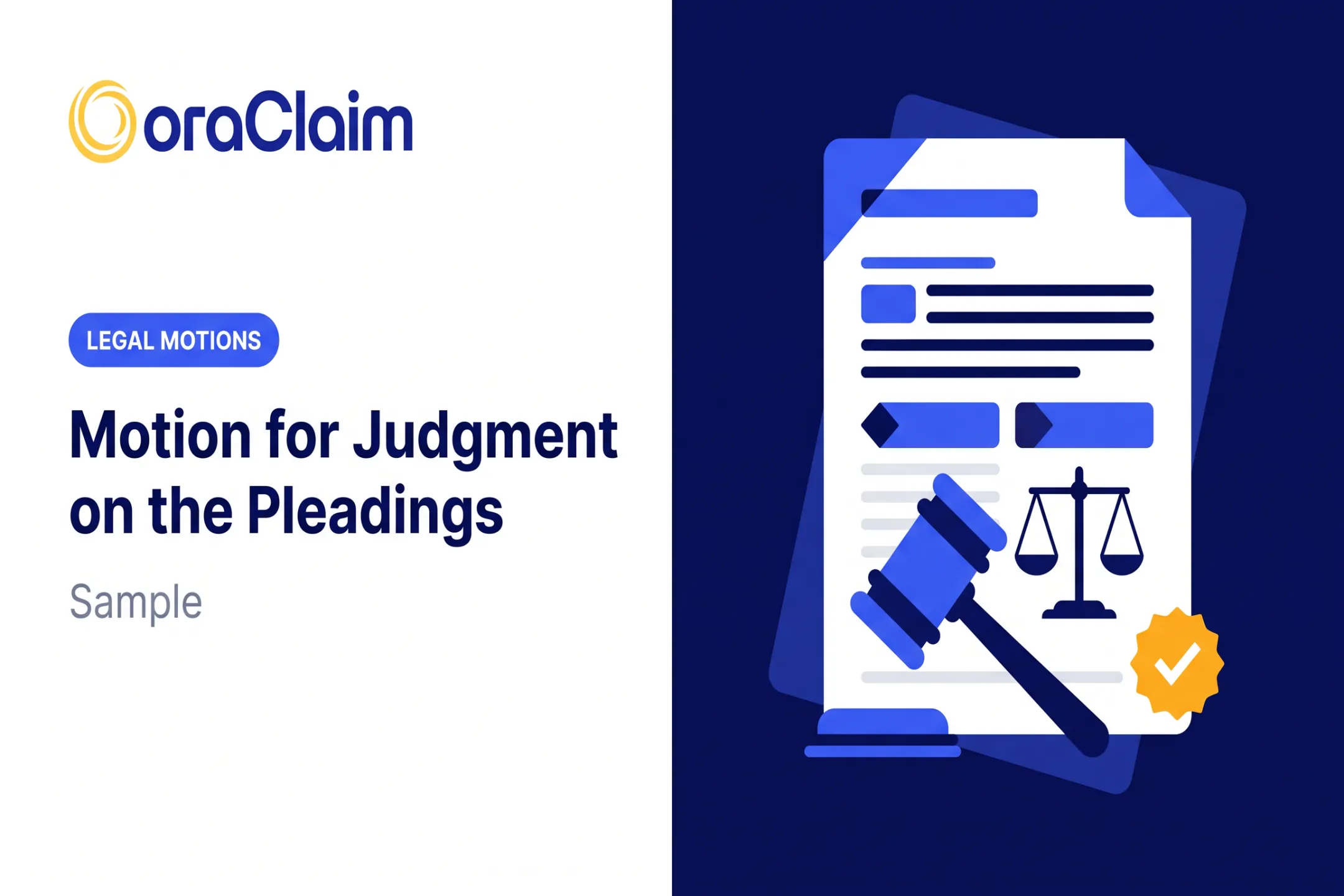 Motion for Judgment on the Pleadings: Sample