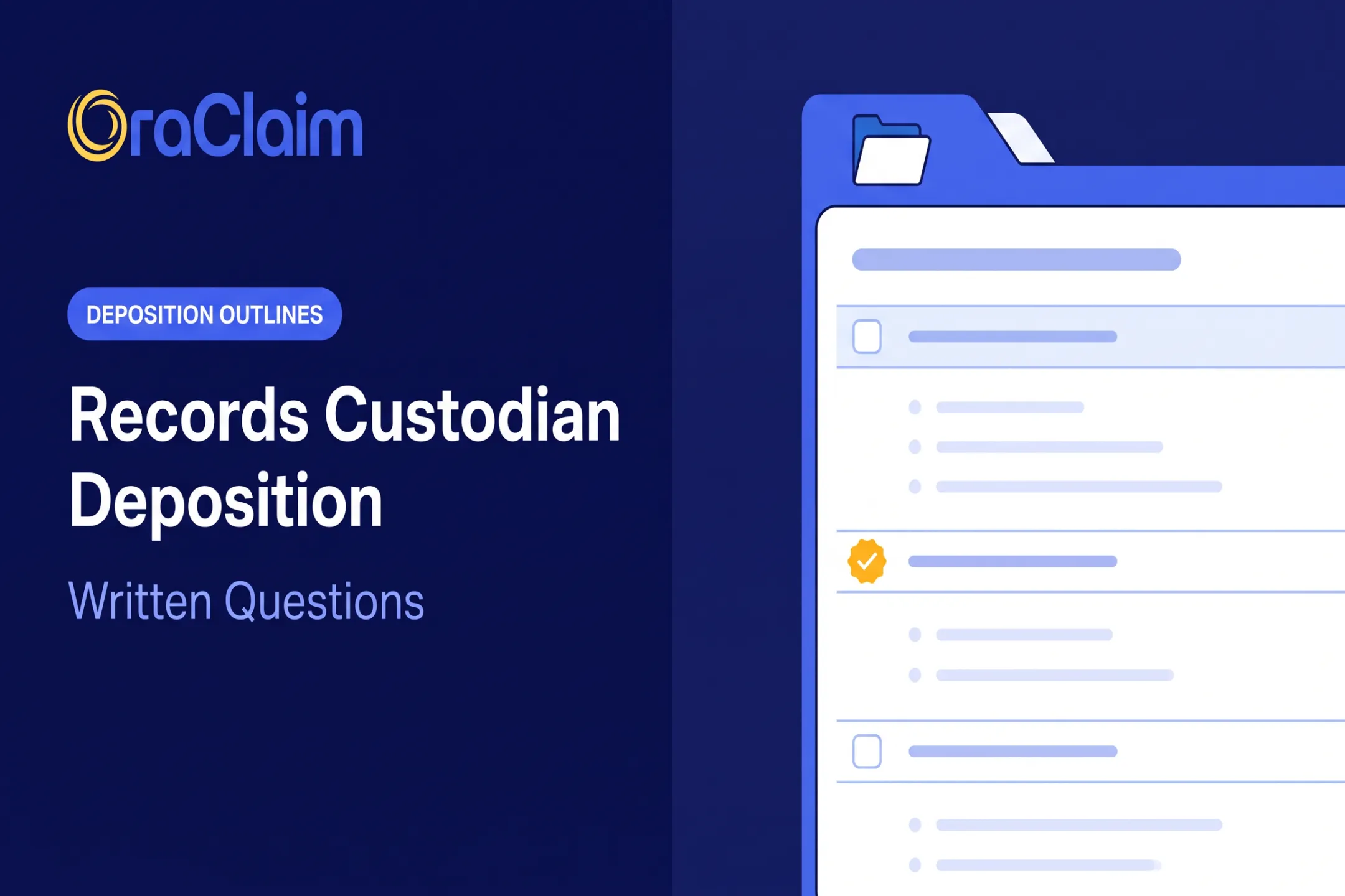Records Custodian Deposition: Written Questions