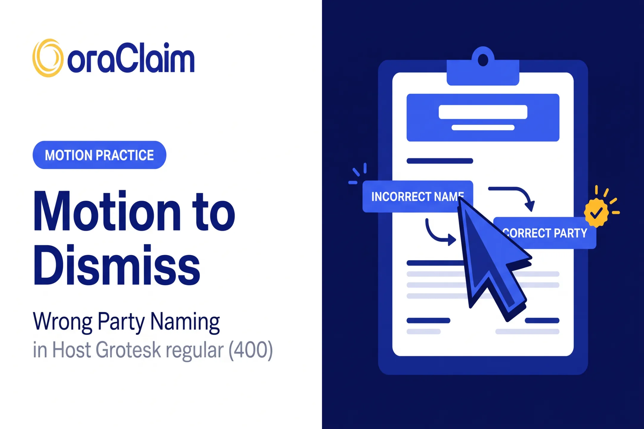 Motion to Dismiss: Wrong Party Naming