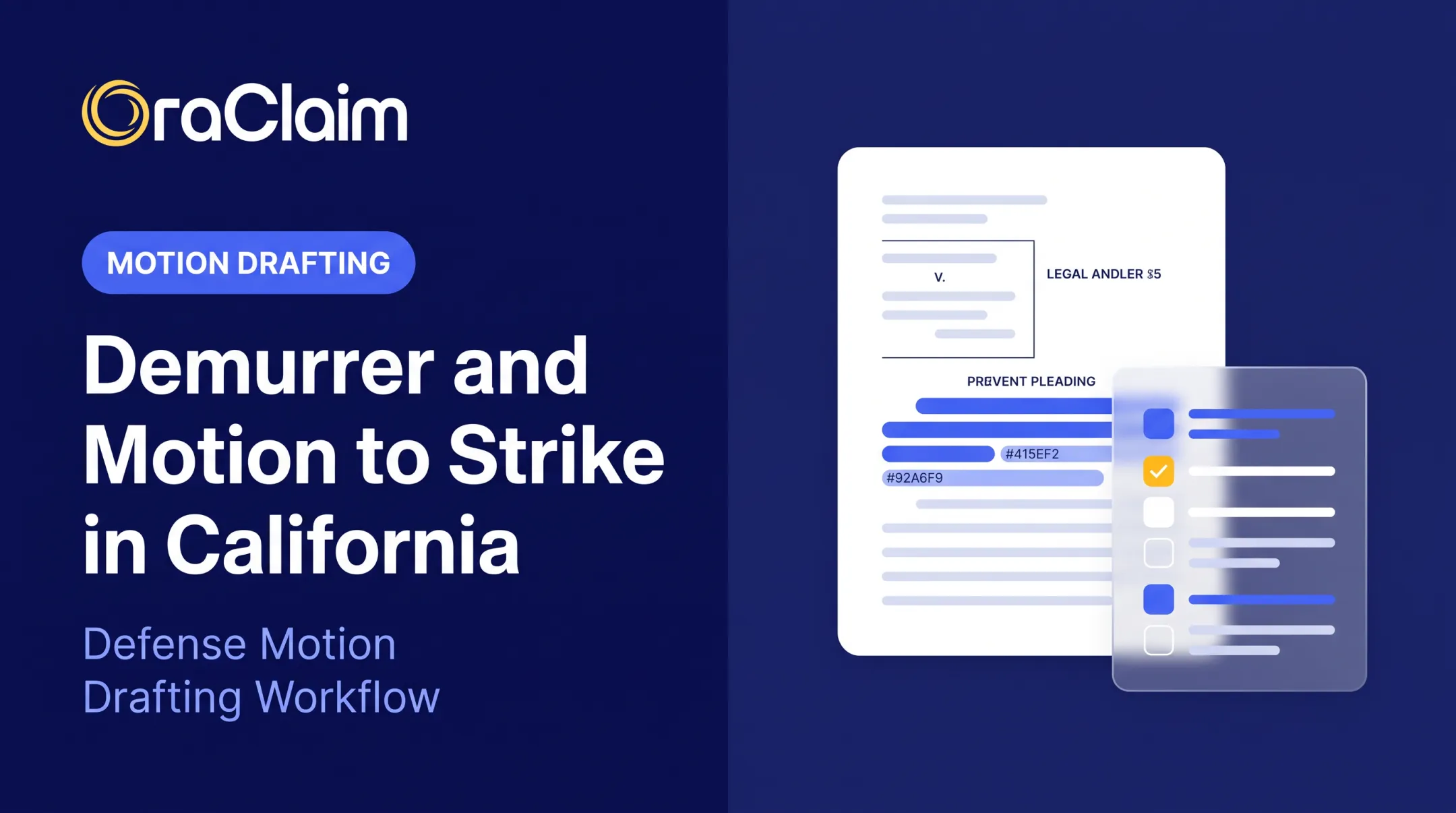 Demurrer and Motion to Strike in California