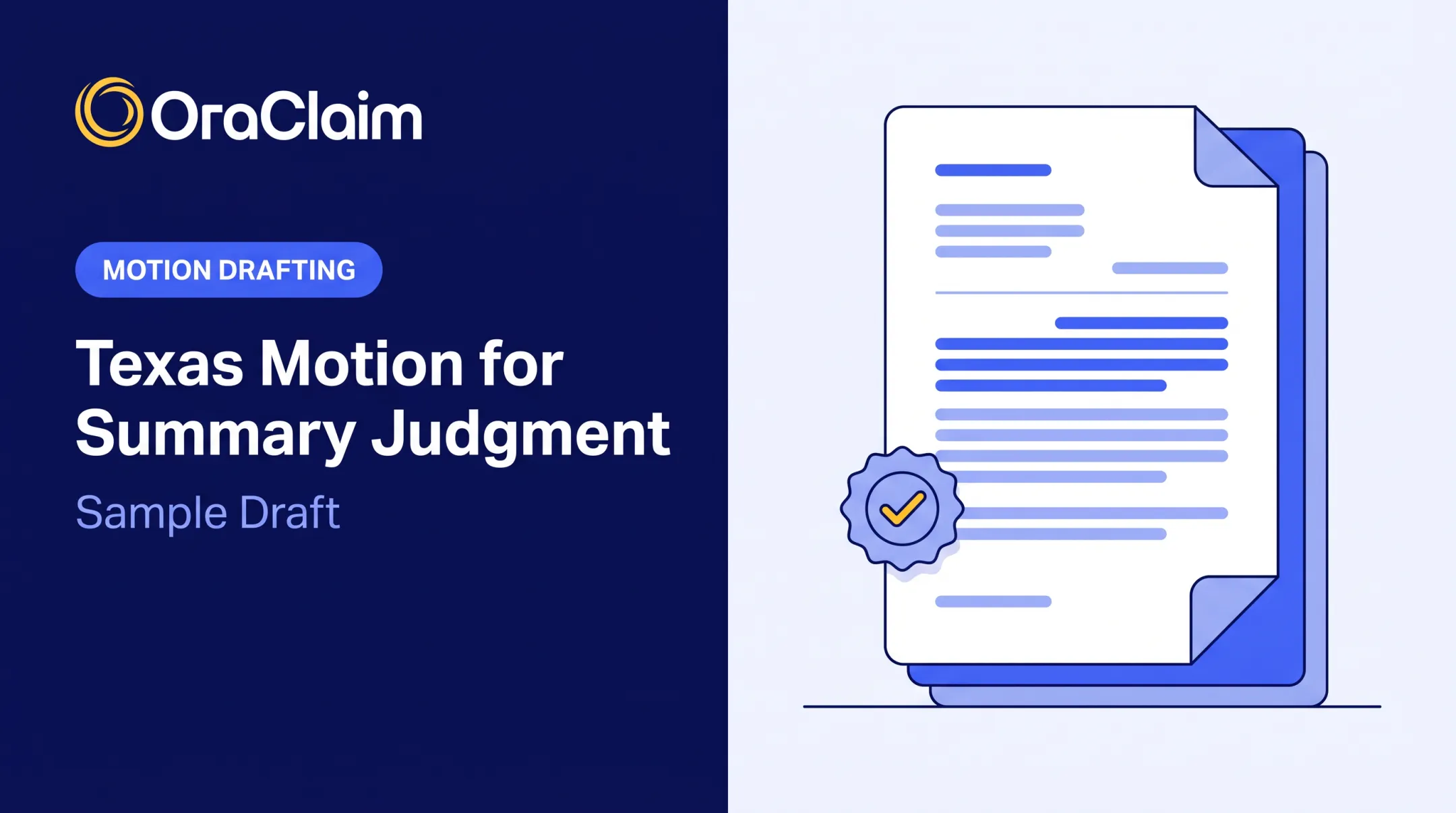 Texas Motion for Summary Judgment: Sample Draft