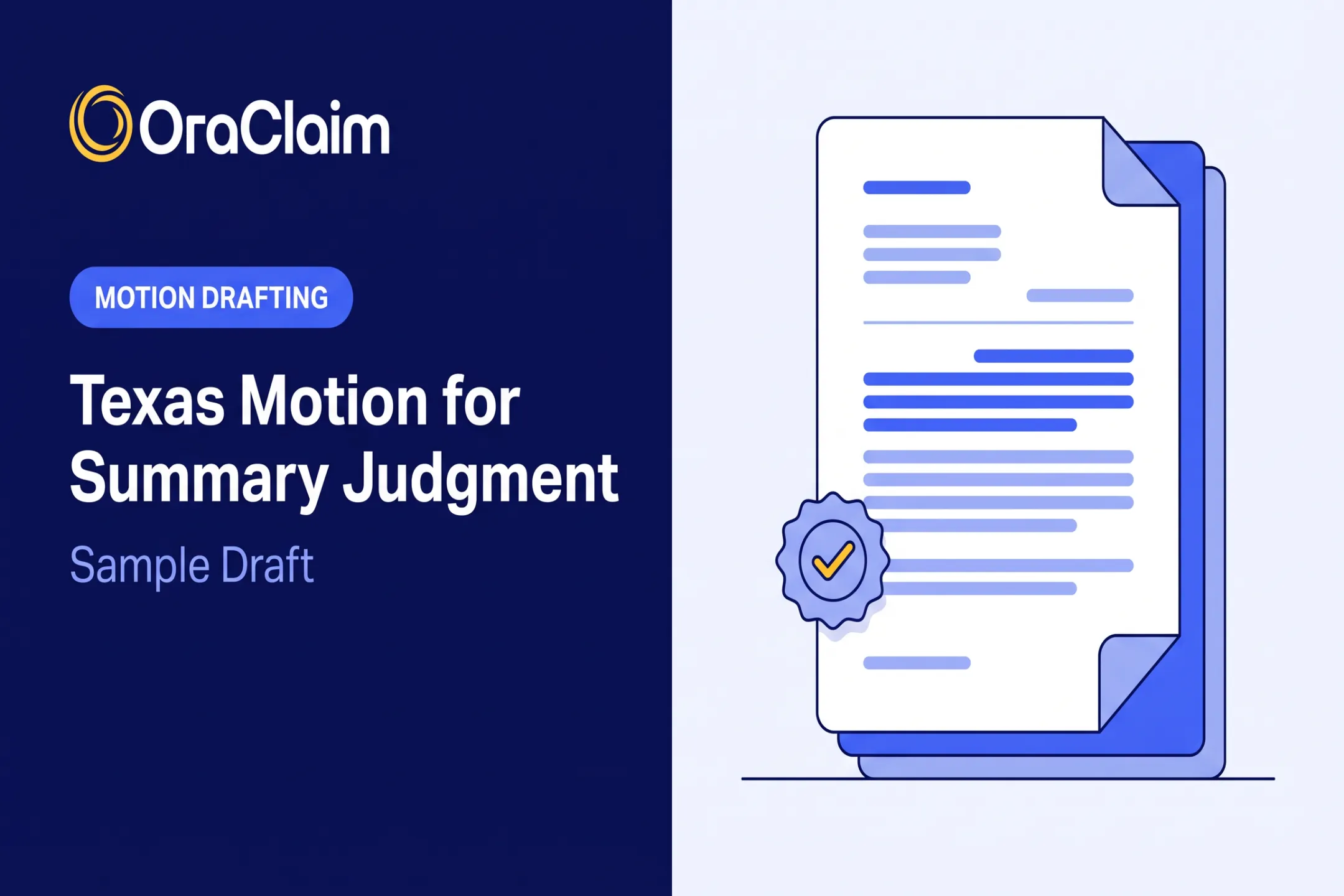 Texas Motion for Summary Judgment: Sample Draft