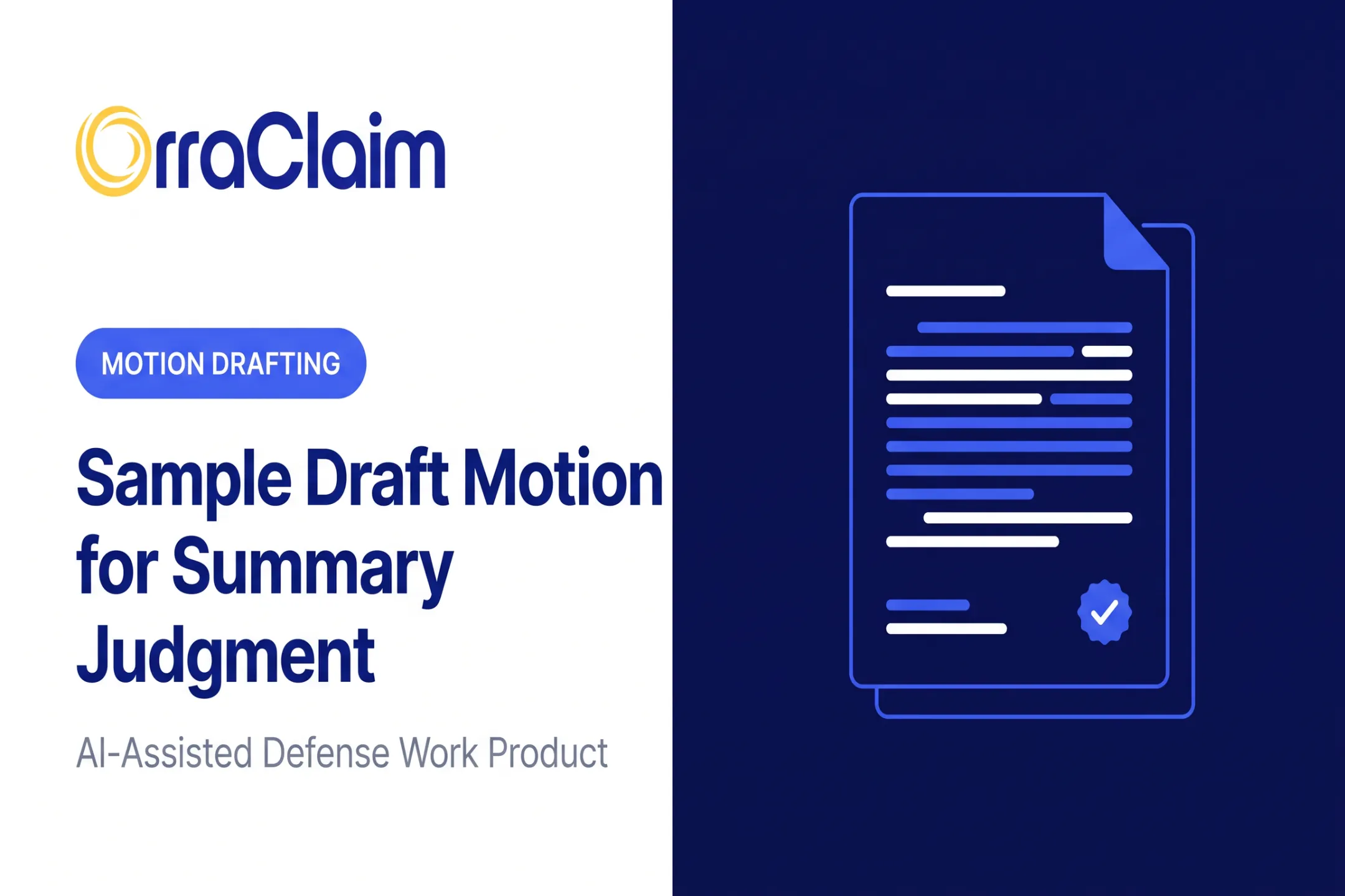 Sample Draft Motion for Summary Judgment