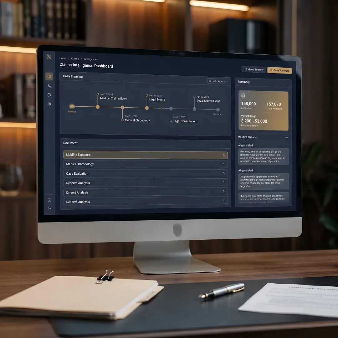 AI litigation timeline software dashboard for legal professionals