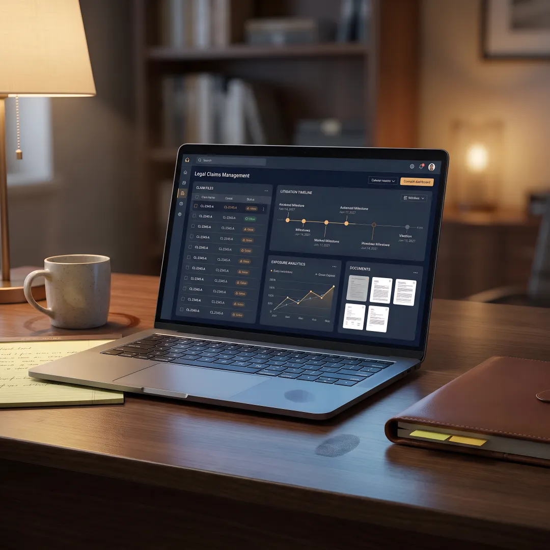 Integrated legal practice management dashboard