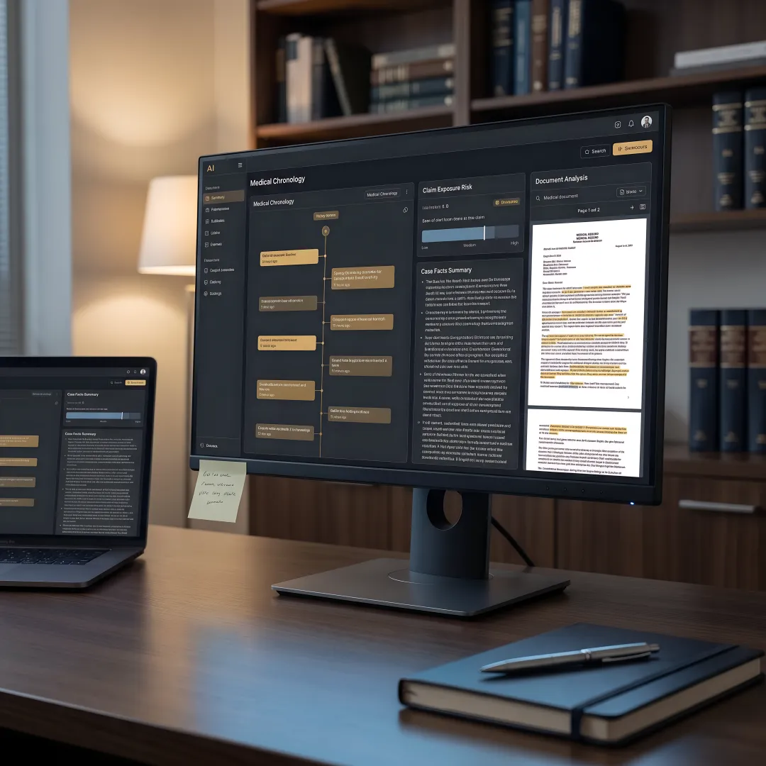 AI medical record analysis software dashboard