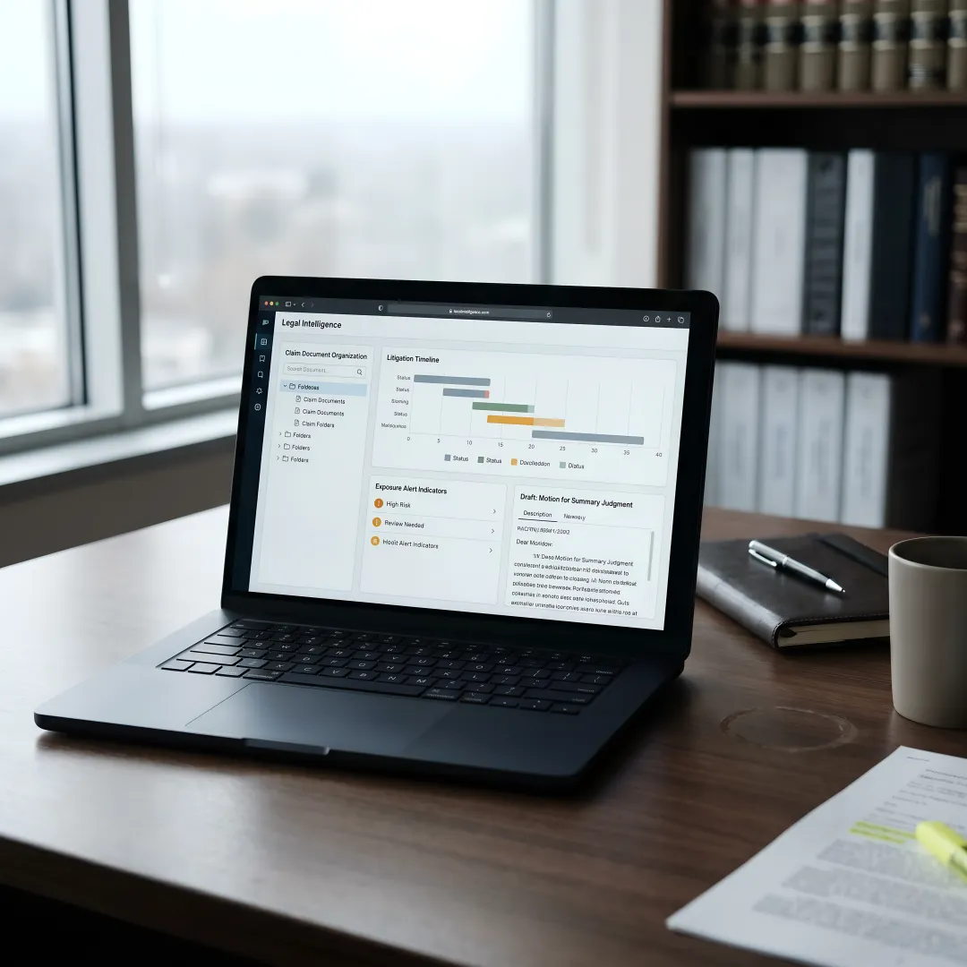 AI workflow organizing defense litigation materials