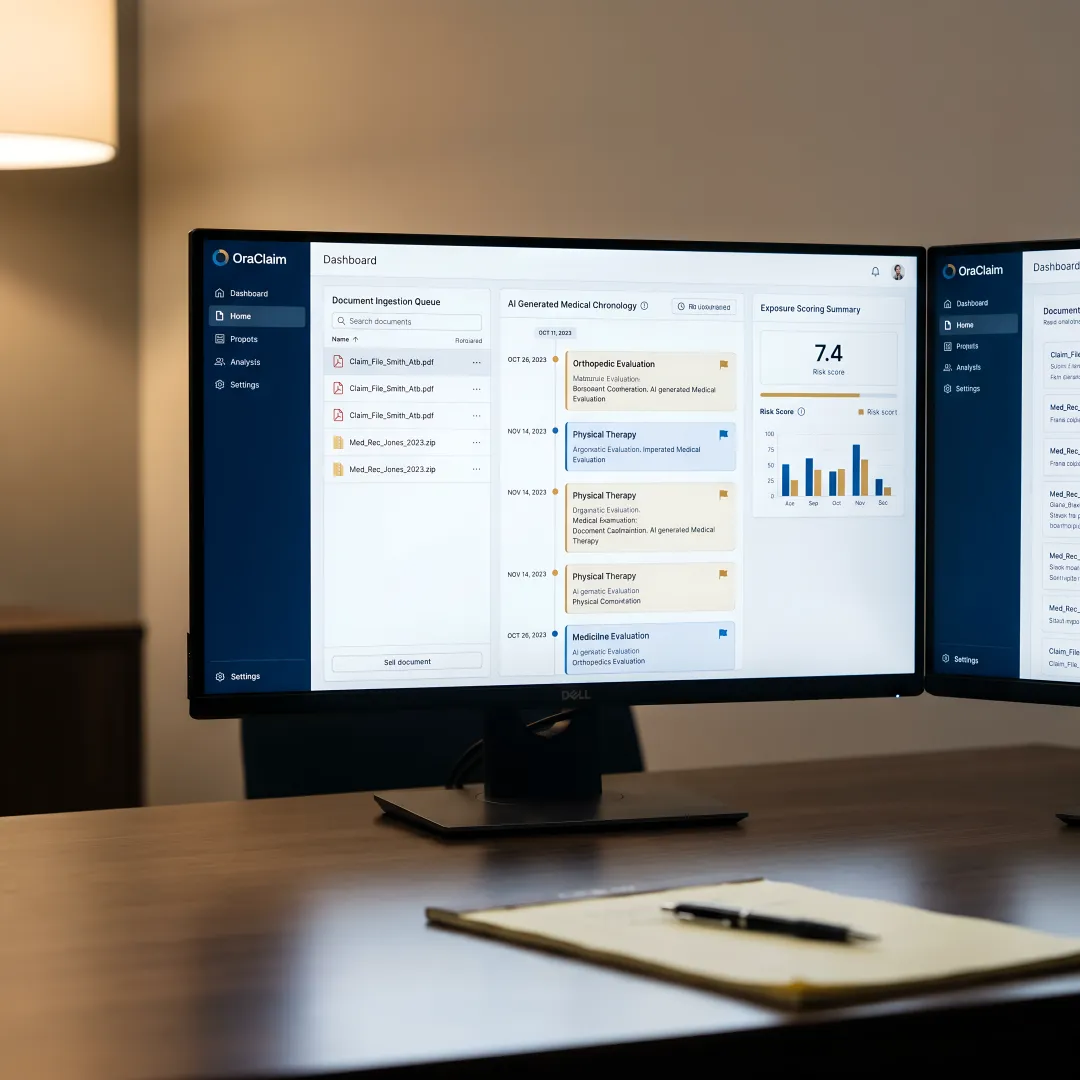Claims intelligence workflow on a legal AI platform