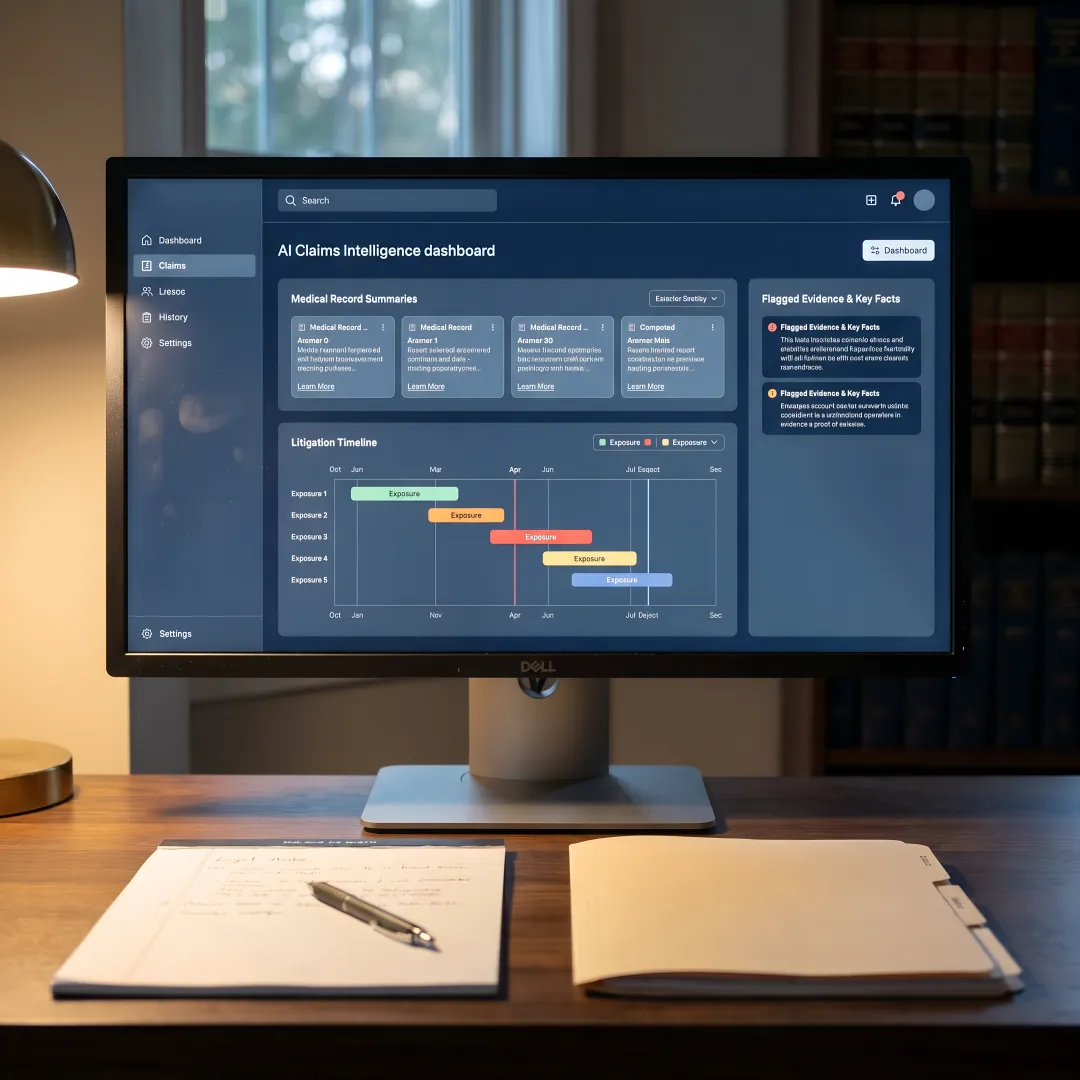 Medical record analysis workflow on AI claims platform