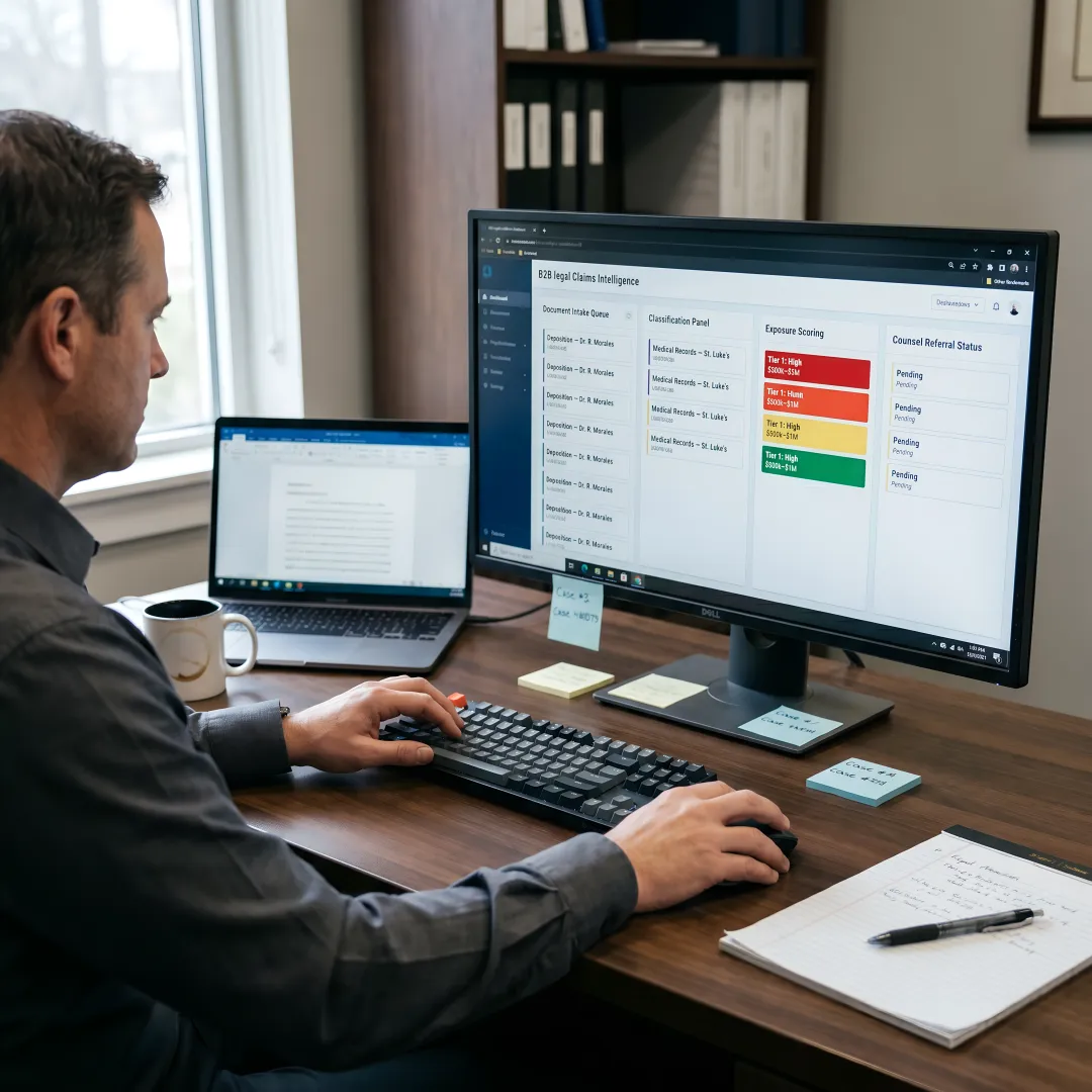 Automated claim referral workflow dashboard