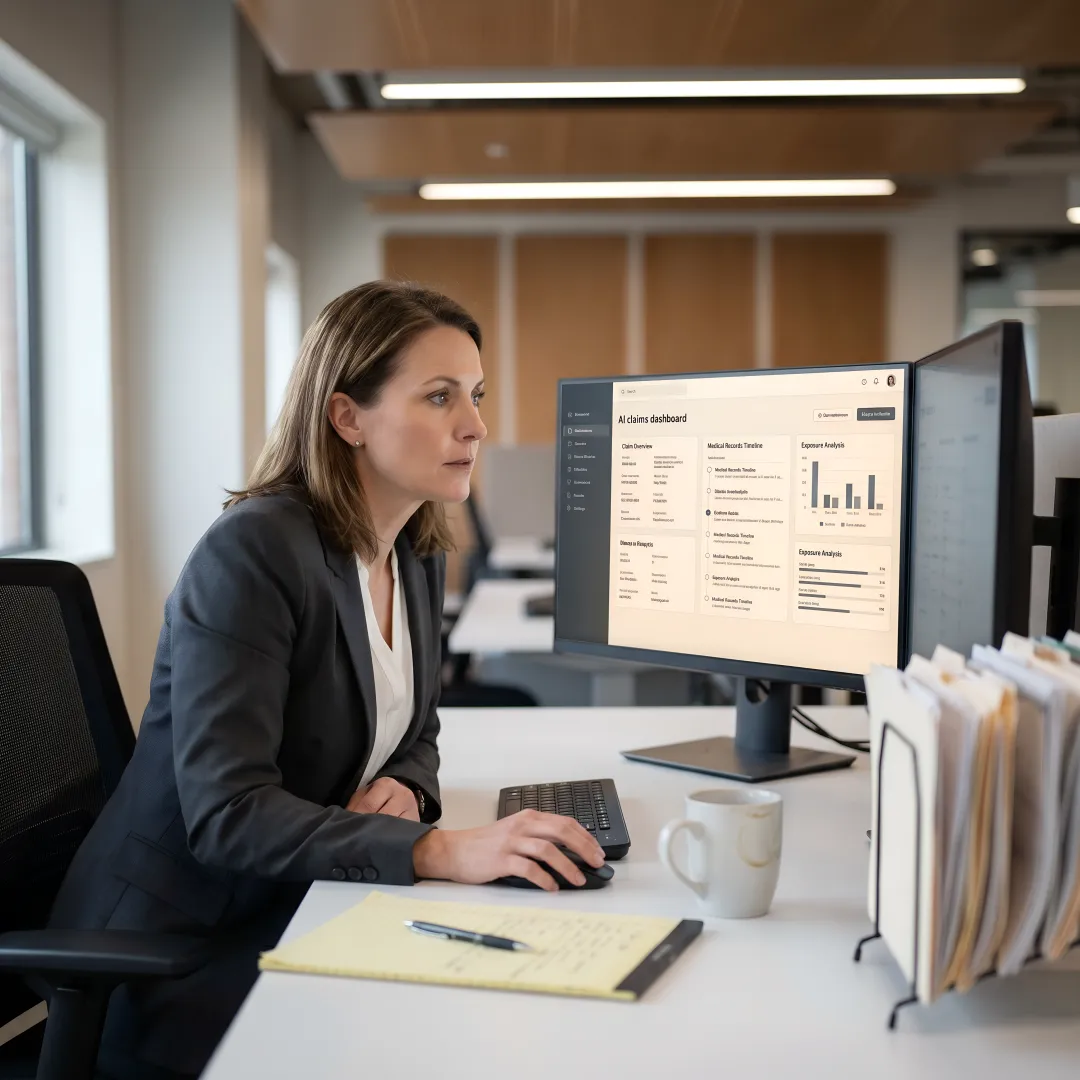 AI disability claim evaluation dashboard