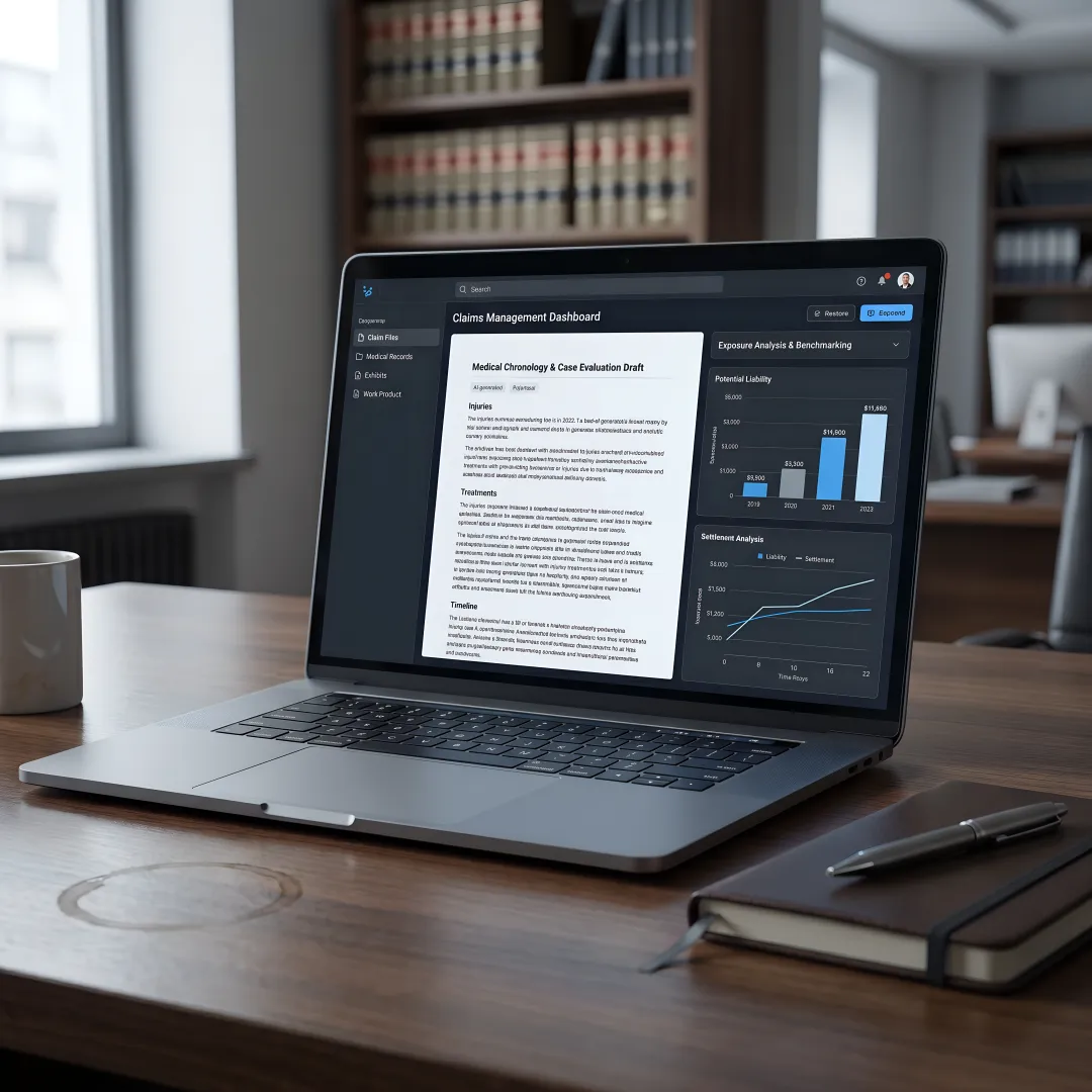 AI legal document management dashboard for law firms