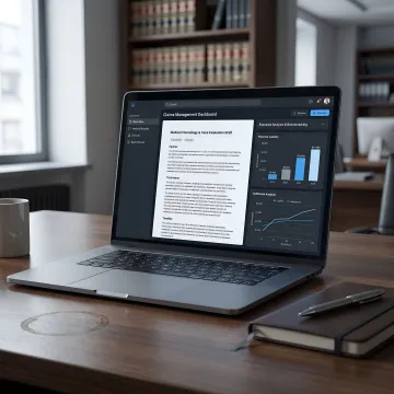 AI legal document management dashboard for law firms