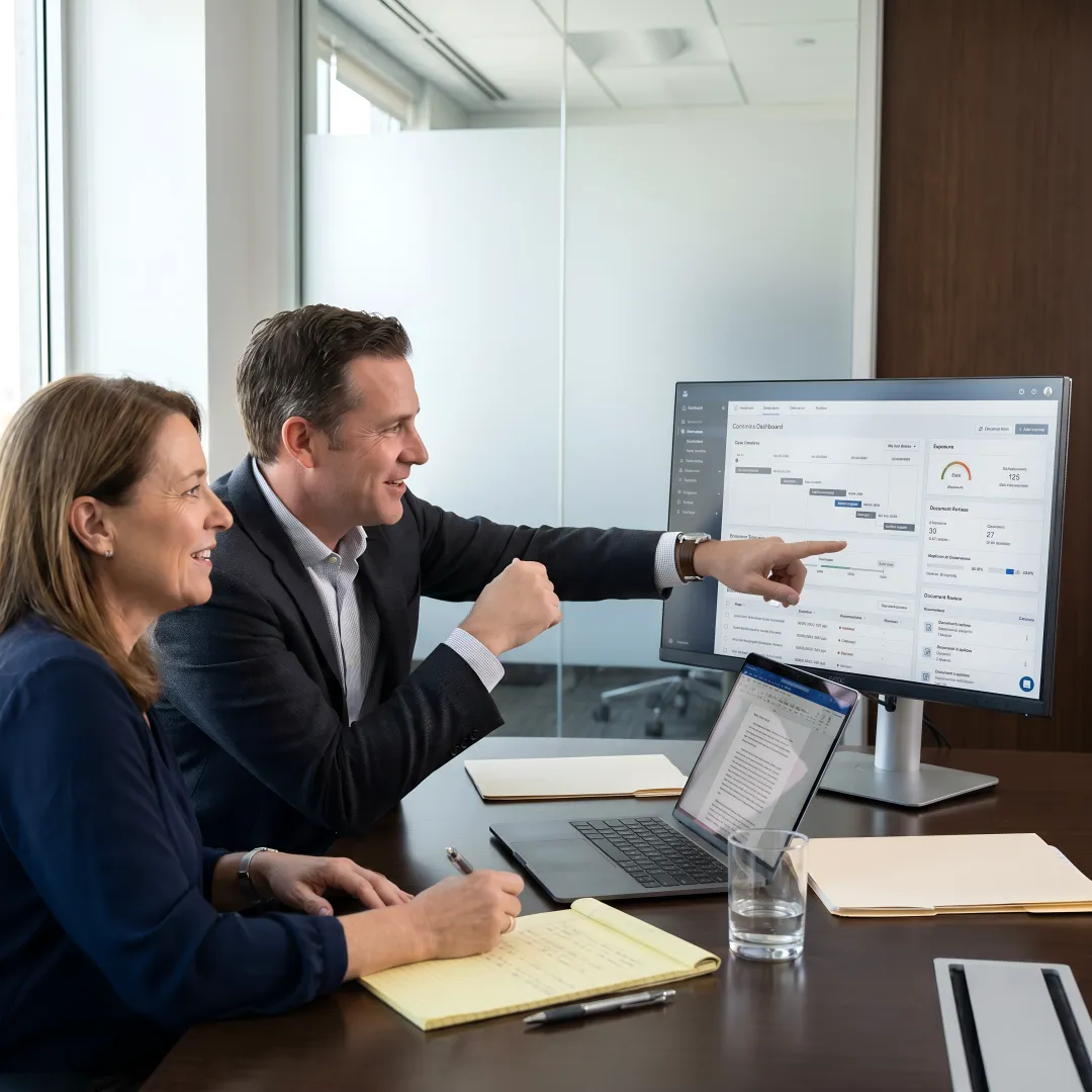 Insurance defense case management dashboard