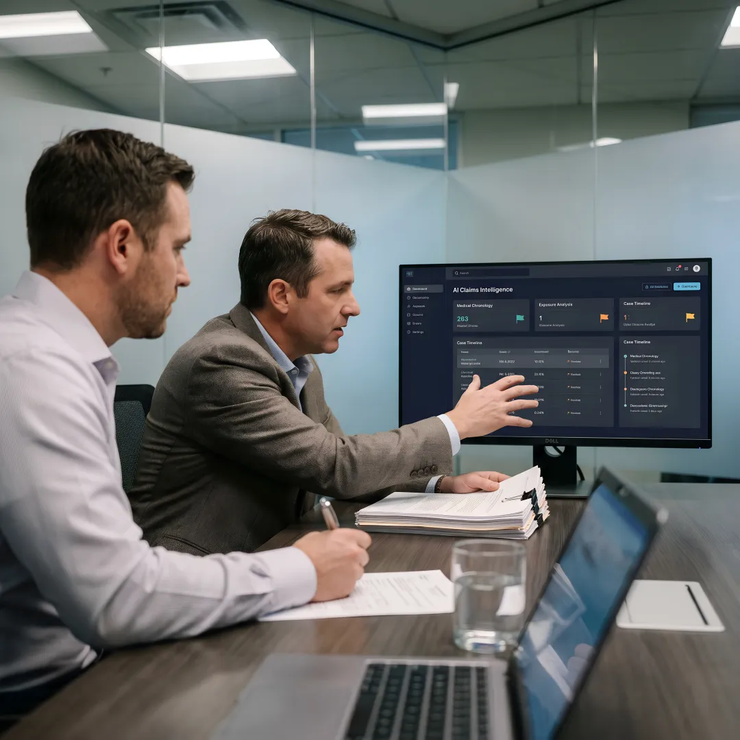 AI legal data analysis dashboard for claims intelligence