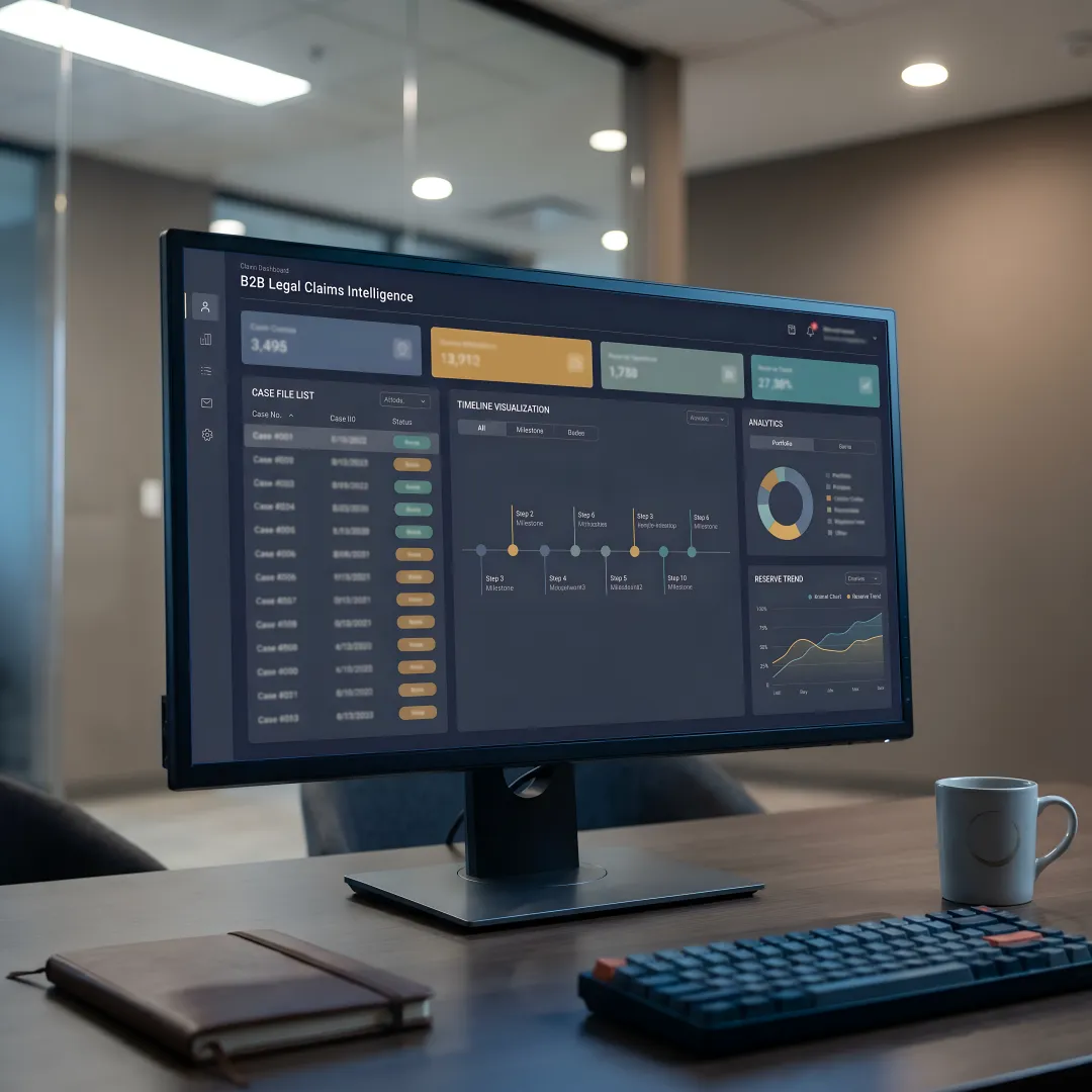 AI claims intelligence dashboard for enterprise defense teams
