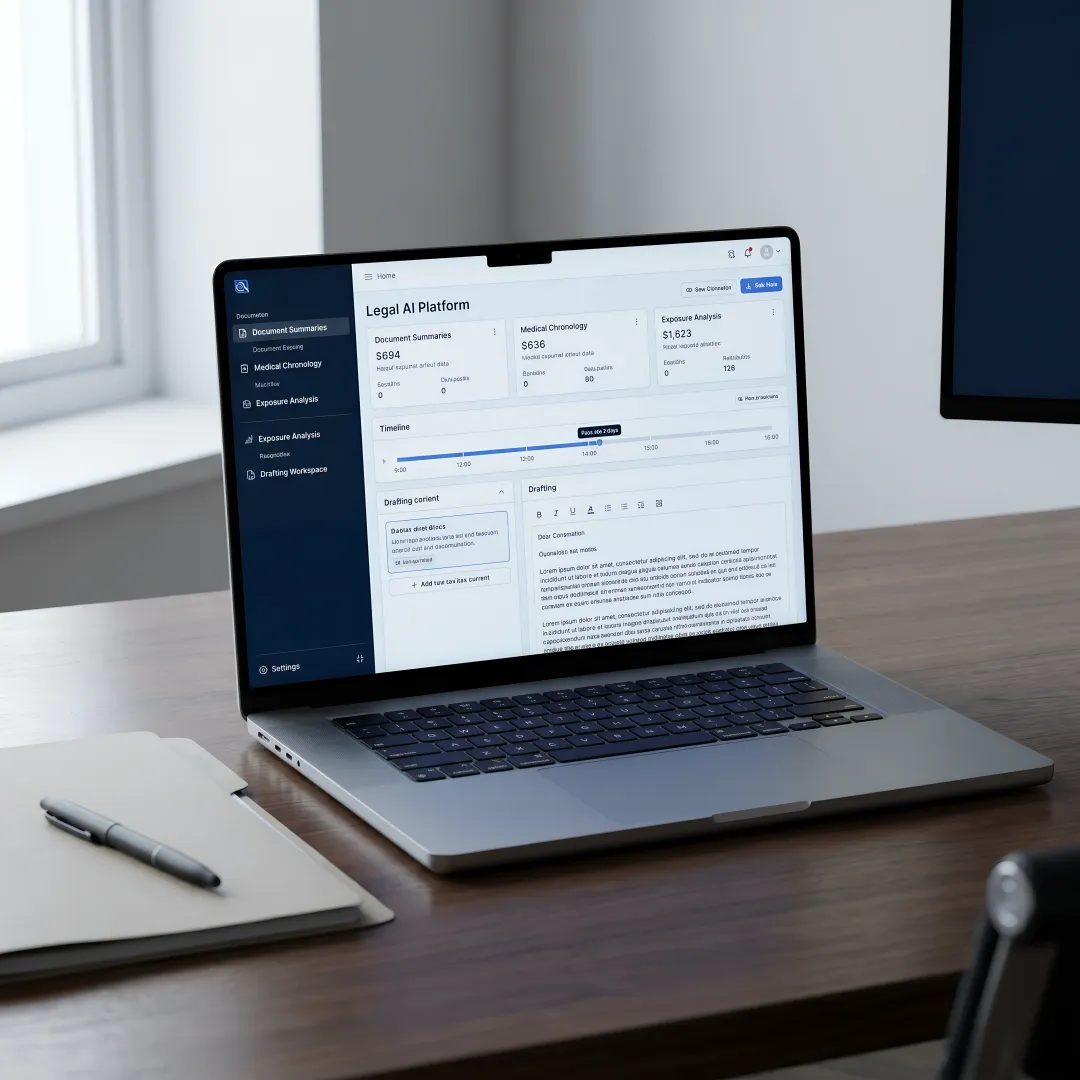 AI platform organizing litigation documents and exposure insights