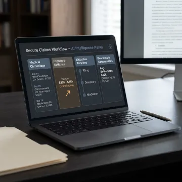 AI claims intelligence platform interface