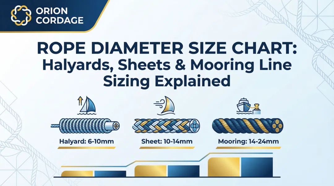 Cover image for Rope Diameter Size Chart: Halyards, Sheets & Mooring Line Sizing Explained