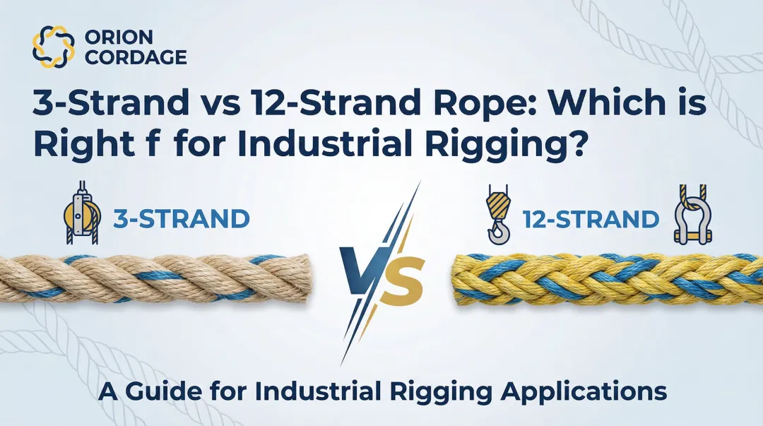 Cover image for 3-Strand vs 12-Strand Rope: Which is Right for Industrial Rigging?