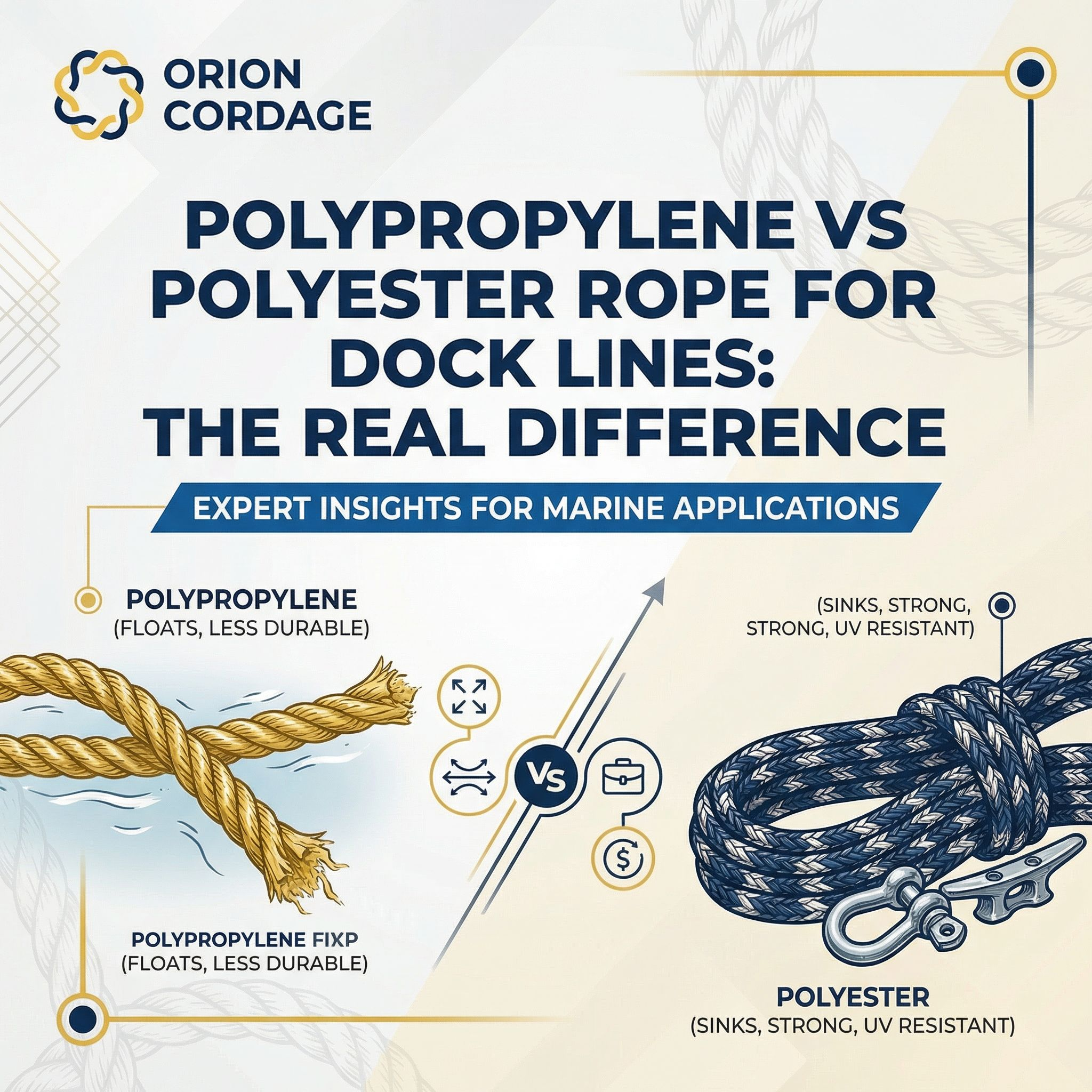 Polypropylene vs Polyester Rope for Dock Lines: The Real Difference