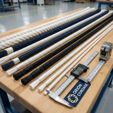 Custom-cut dock lines coiled and ready for marine use